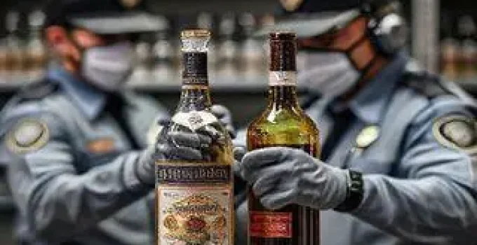 falsificação de bebidas alcoólicas