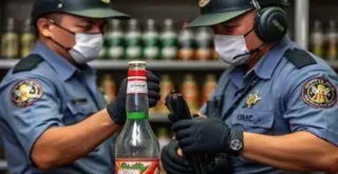 falsificação de bebidas