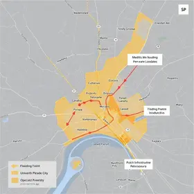 pontos críticos de alagamento