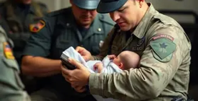 policiais militares socorrem recém-nascido de sete dias